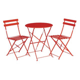 Chaises de terrasse en acier Bolero rouges (Lot de 2) - FRANCE CHR