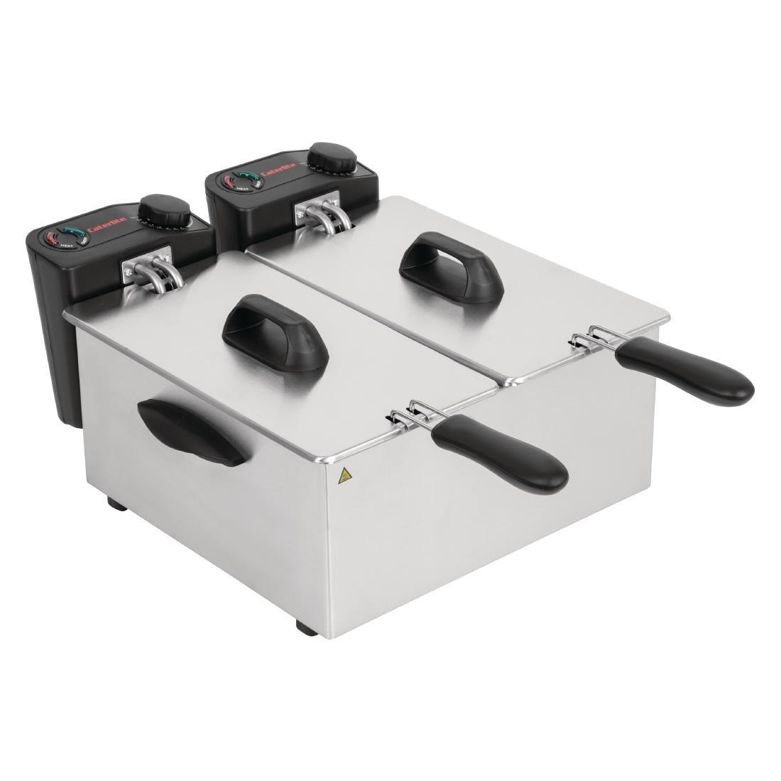 Friteuse de comptoir double Caterlite peu intensive 2x 3,5L - FRANCE CHR