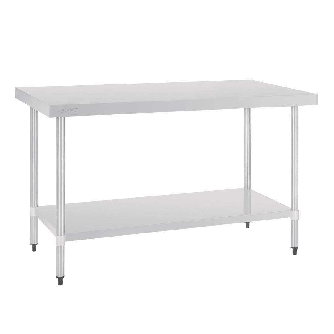 Table en acier inoxydable sans rebord Vogue 1500 x 700mm - FRANCE CHR