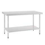 Table en acier inoxydable sans rebord Vogue 1500 x 700mm - FRANCE CHR