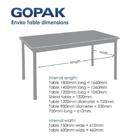 Table d'intérieur rectangulaire effet hêtre Gopak Enviro 1400mm - FRANCE CHR