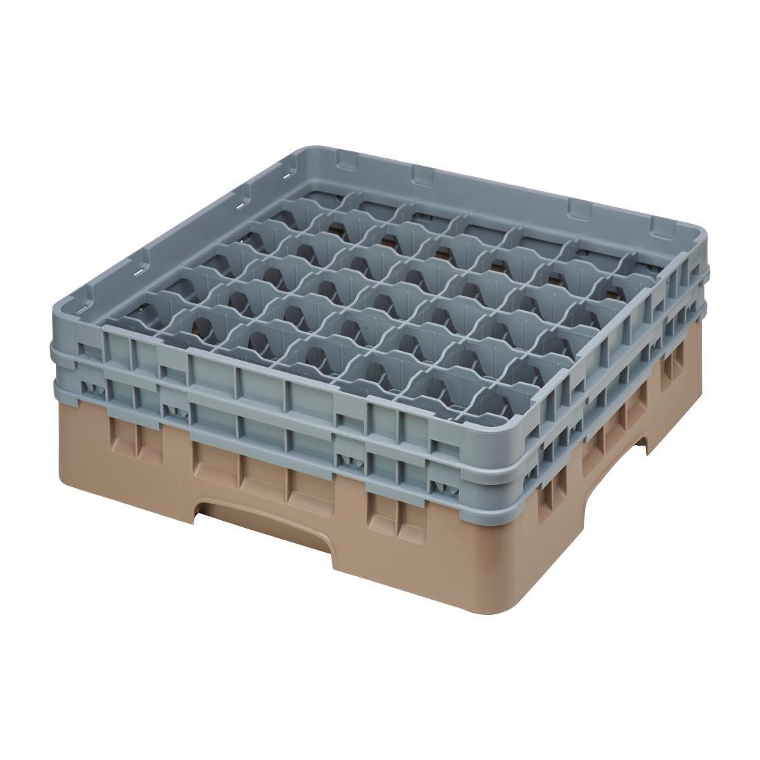 Casier à verres 49 compartiments Camrack Cambro beige hauteur max 133mm - FRANCE CHR