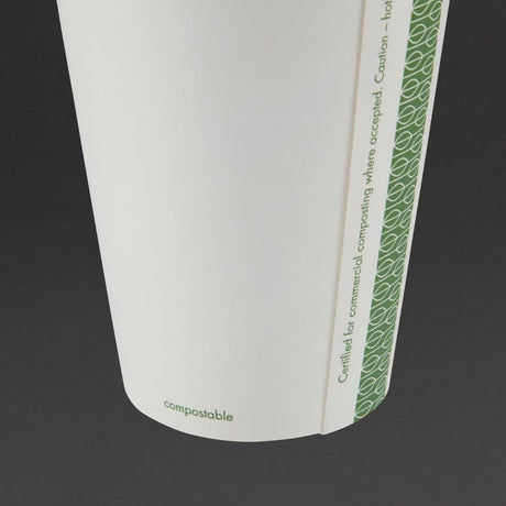 Gobelets boissons chaudes compostables Vegware blancs 34 cl (x1000) - FRANCE CHR