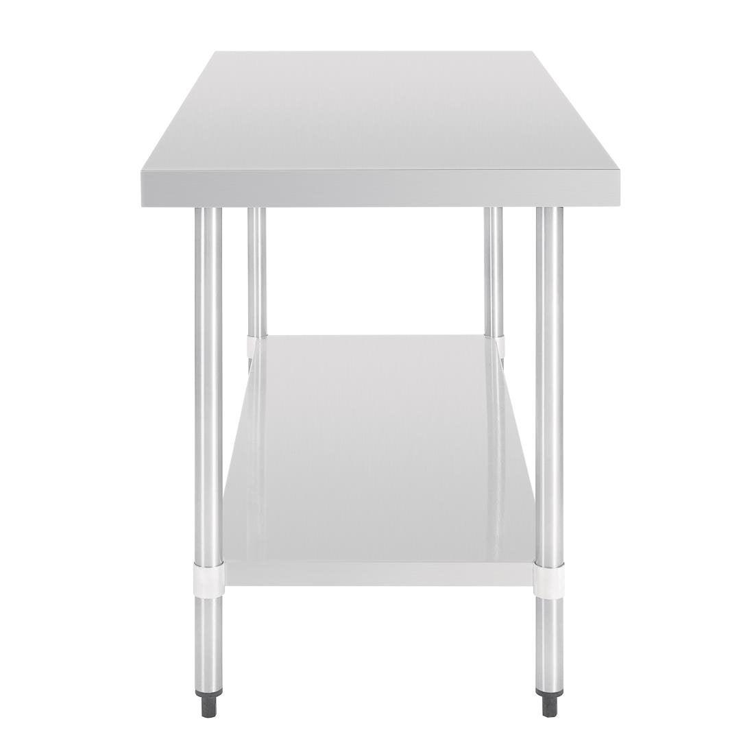 Table en acier inoxydable sans rebord Vogue 1500 x 700mm - FRANCE CHR