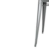 Table carrée en acier gris métallisé Bolero Bistro 668mm - FRANCE CHR