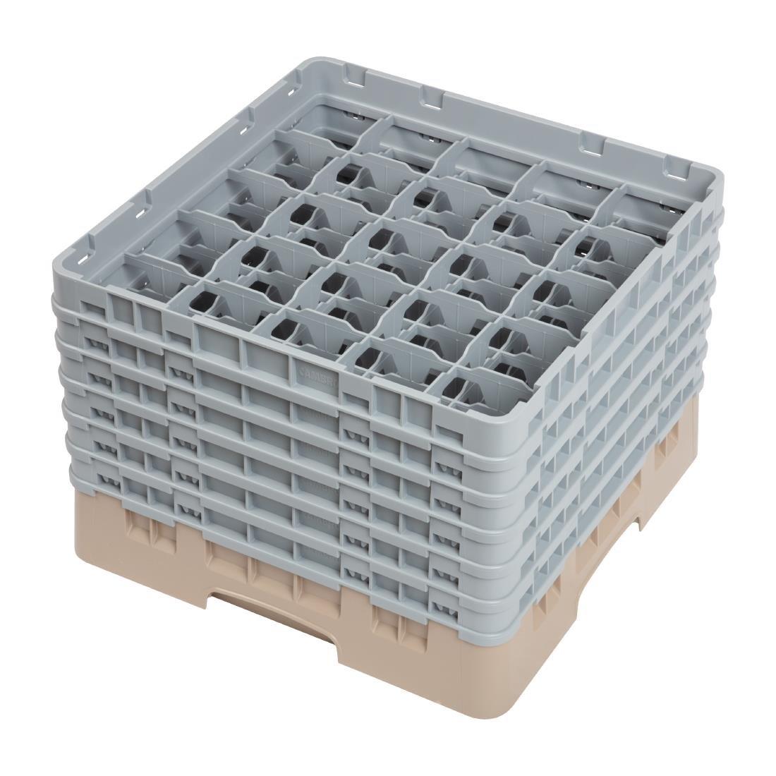 Casier à verres 25 compartiments Camrack Cambro beige hauteur max 298mm - FRANCE CHR