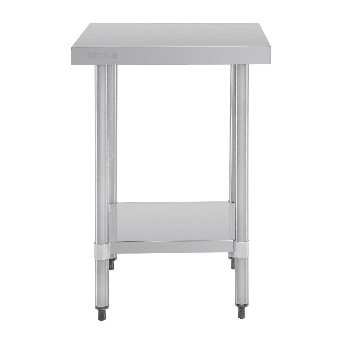 Table en acier inoxydable sans rebord Vogue 600 x 700mm - FRANCE CHR