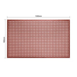 Tapis en caoutchouc anti-dérapant et anti-fatigue Jantex rouge 1500 x 900mm - FRANCE CHR