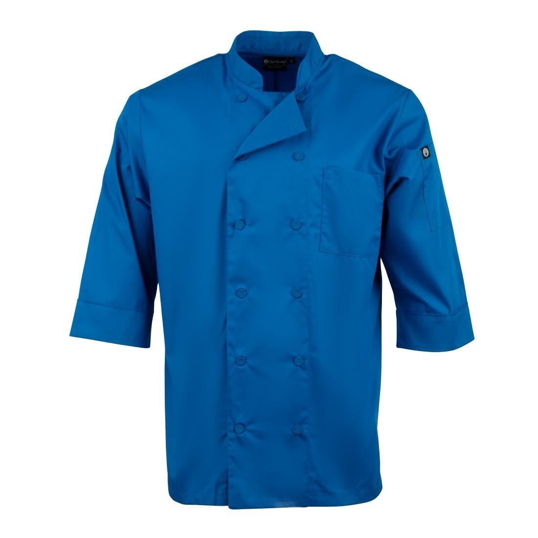 Veste de cuisine mixte Chef Works bleue S - FRANCE CHR