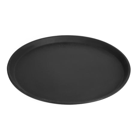 Plateau de service rond fibre de verre antidérapant Camtread Cambro noir 35,5 cm - FRANCE CHR