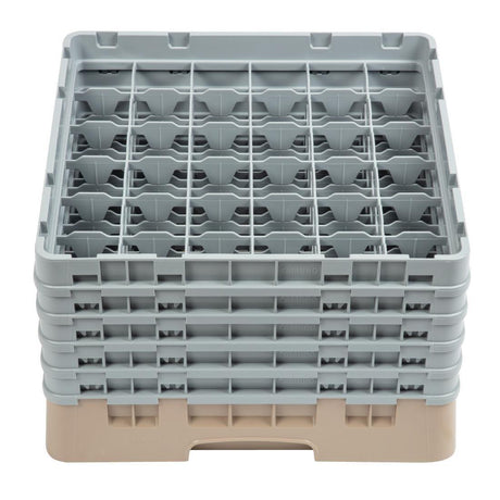 Casier à verres 36 compartiments Camrack Cambro beige hauteur max 257mm - FRANCE CHR