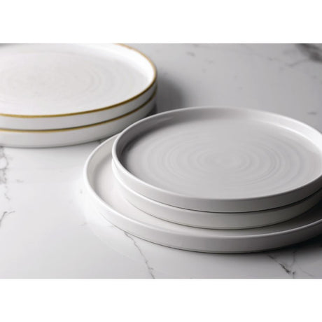 Assiettes avec rebord Churchill Chefs blanches 210mm (lot de 6) - FRANCE CHR