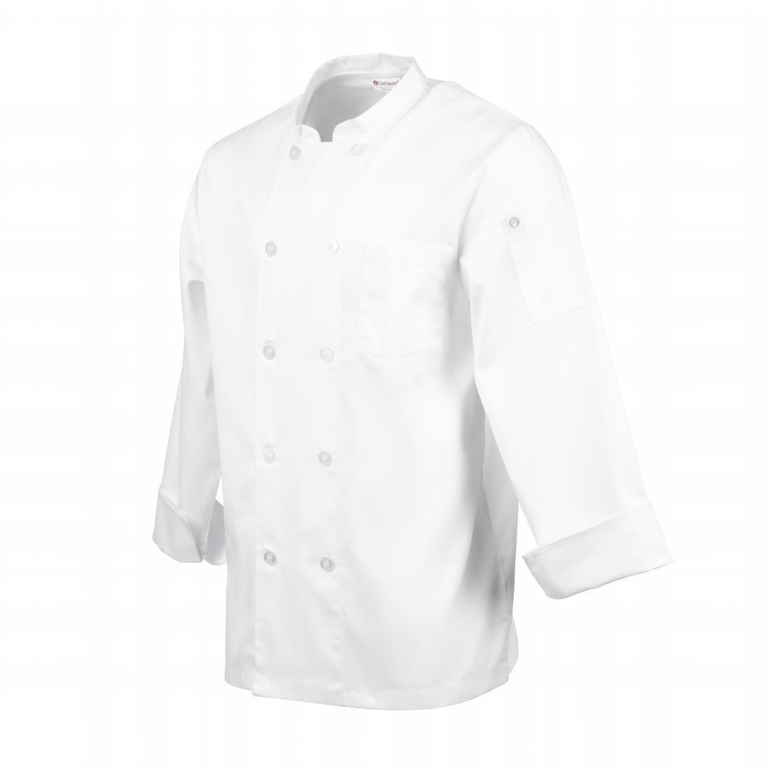 Veste de cuisine mixte Le Mans Chef Works blanche L - FRANCE CHR