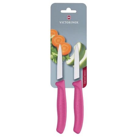 Couteaux d'office pointus Victorinox 8cm roses (lot de 2) - FRANCE CHR