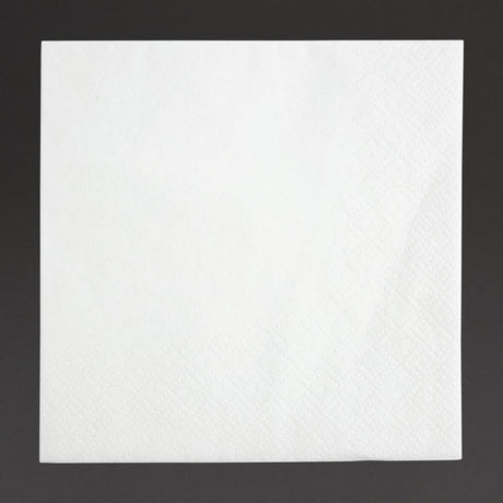 Serviettes cocktail 2 plis pliage 1/4 Fiesta Recyclable 240mm blanches (lot de 4000) - FRANCE CHR