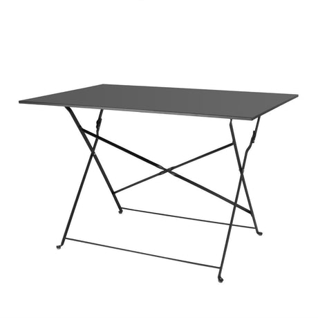 Table de terrasse pliable Bolero noire 1100 x 700mm - FRANCE CHR