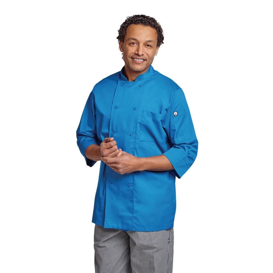 Veste de cuisine mixte Chef Works bleue S - FRANCE CHR