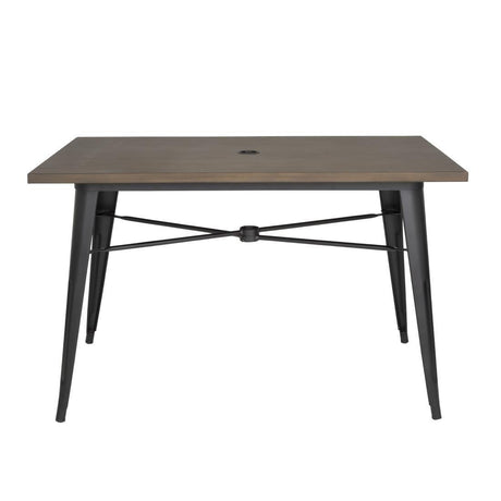 Table d'extérieur Bolero 120x76x75cm bois noir - FRANCE CHR