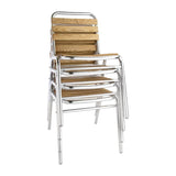 Chaises bistro frêne et aluminium Bolero (Lot de 4) - FRANCE CHR