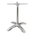 Pied de table 4 branches Bolero aluminium brossé - FRANCE CHR