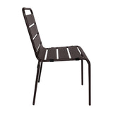 Chaise à lattes en acier Bolero noire lot de 4 - FRANCE CHR