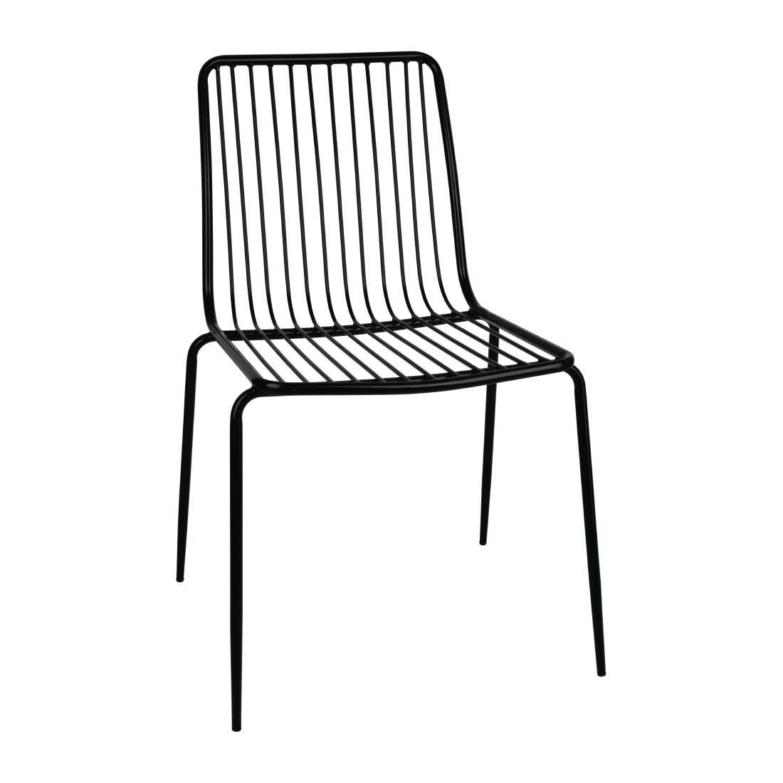 Chaises en fils d'acier Bolero (lot de 4) - FRANCE CHR