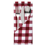 Serviettes à carreaux rouges en polyester Mitre Comfort Gingham - FRANCE CHR