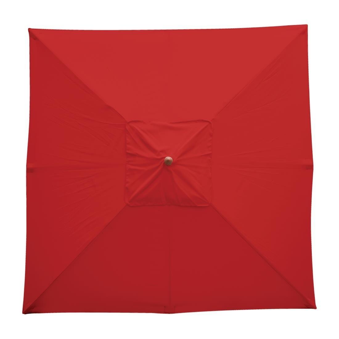 Parasol carré Bolero 2,5m rouge - FRANCE CHR