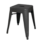 Tabourets bas en acier noirs Bolero Bistro (lot de 4) - FRANCE CHR