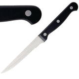 Couteaux à viande Olympia manche noir (Lot de 12) - FRANCE CHR
