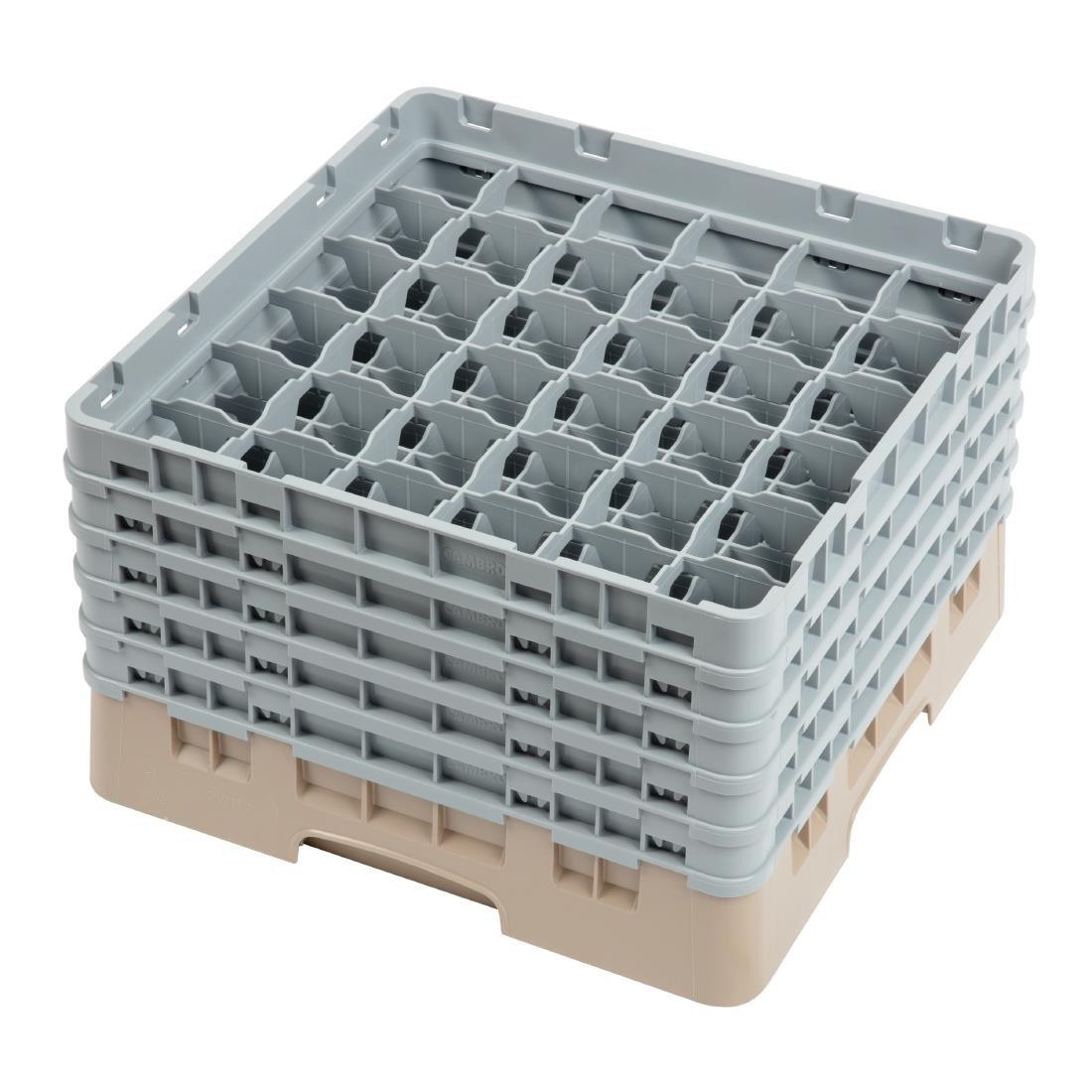 Casier à verres 36 compartiments Camrack Cambro beige hauteur max 257mm - FRANCE CHR