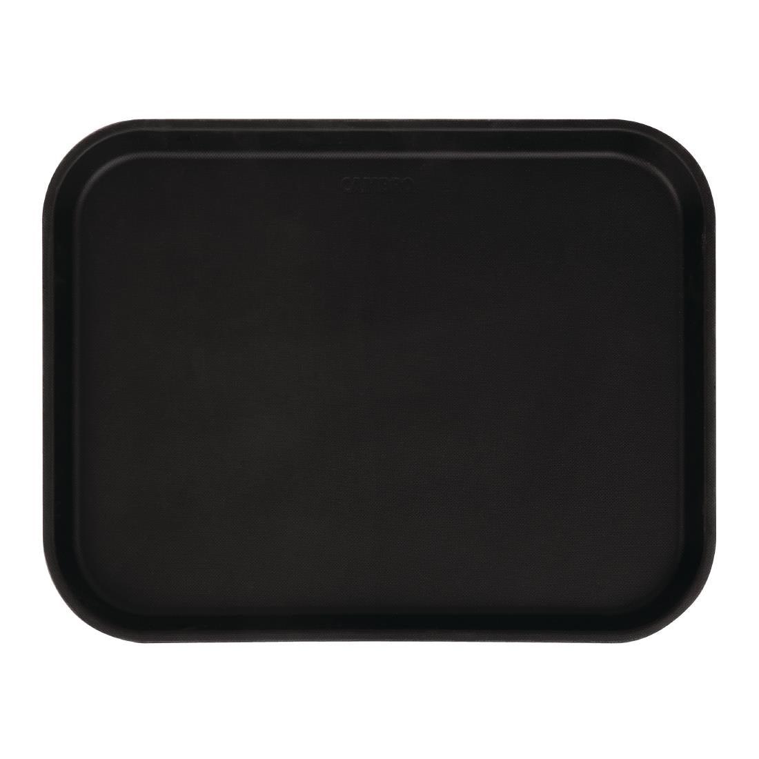 Plateau rectangulaire antidérapant en fibre de verre Camtread Cambro noir 45,7 cm - FRANCE CHR