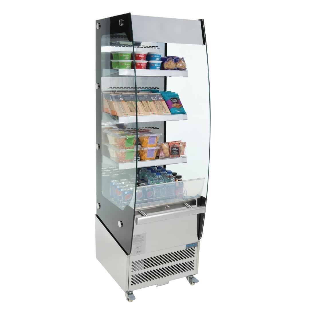 Vitrine positive libre service plusieurs niveaux 220L Polar Série G - FRANCE CHR