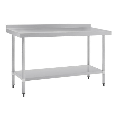 Table en acier inoxydable avec rebord Vogue 1500 x 700mm - FRANCE CHR