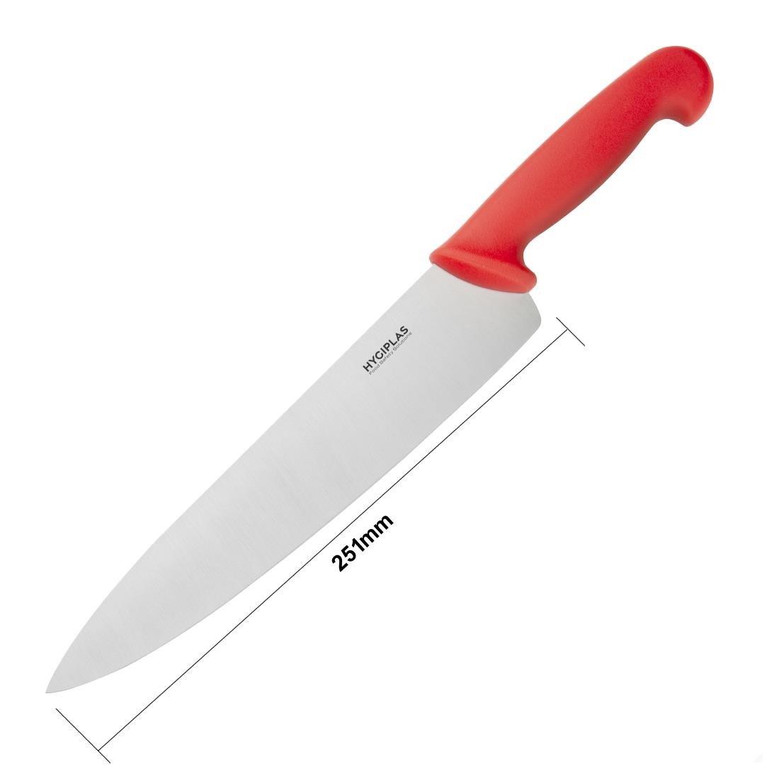 Couteau de cuisinier Hygiplas rouge 255mm - FRANCE CHR