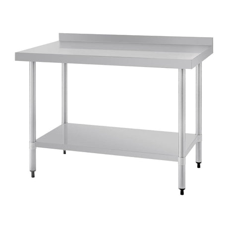 Table en acier inoxydable avec rebord Vogue 1200 x 700mm - FRANCE CHR