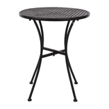 Table bistro ronde en acier ajouré Bolero noire 600mm - FRANCE CHR