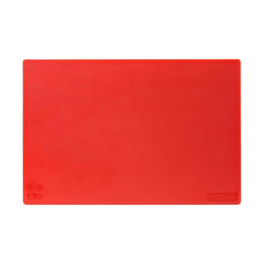 Planche à découper antibactérienne basse densité Hygiplas rouge - FRANCE CHR