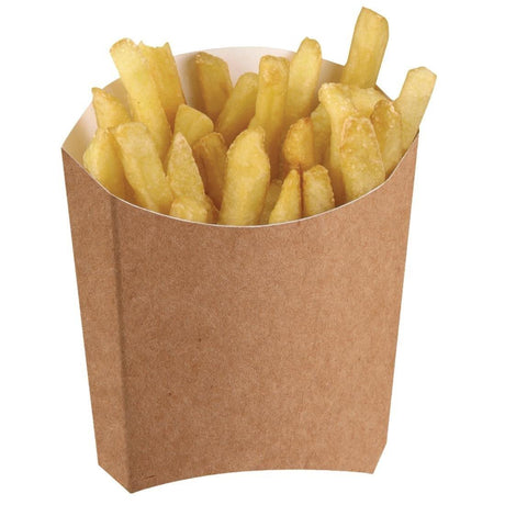 Etuis à frites moyens kraft compostables Colpac (lot de 1000) - FRANCE CHR