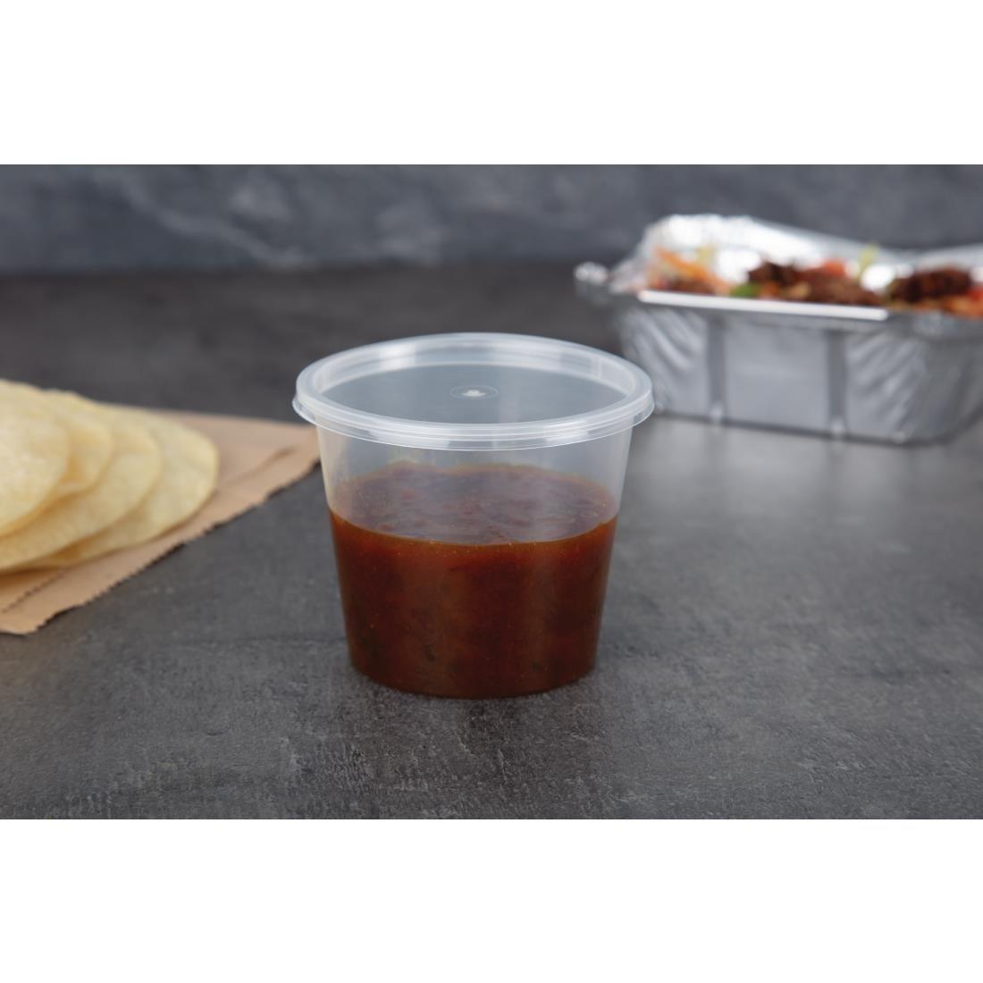 Pots à sauce micro-ondables en plastique Fiesta Recyclable 150ml (lot de 100) - FRANCE CHR