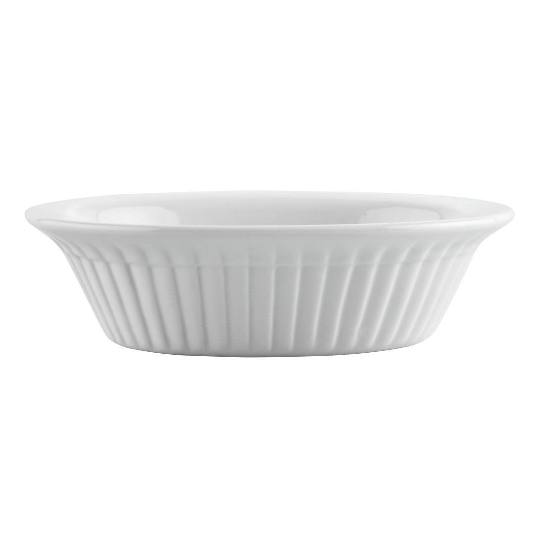 Plat à tourte ovale blanc Olympia (Lot de 6) - FRANCE CHR