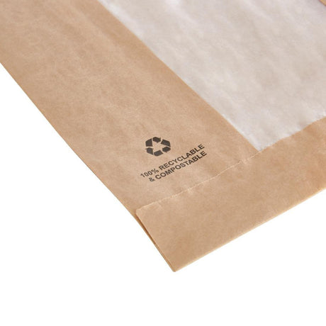 Sachets en papier avec fenêtre glassine Fiesta Compostable (lot de 1000) - FRANCE CHR