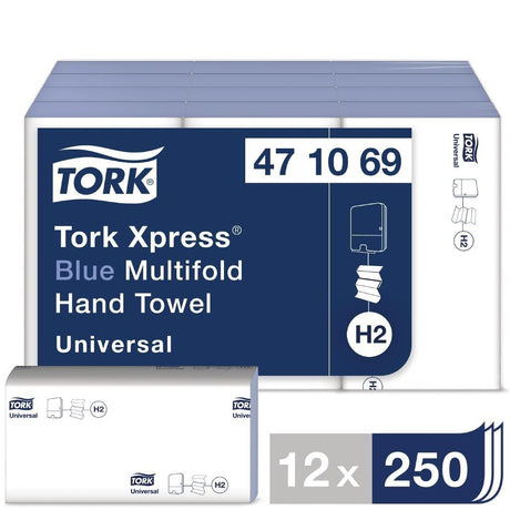 Essuie-mains pli en Z Tork bleu (Lot de 12) - FRANCE CHR