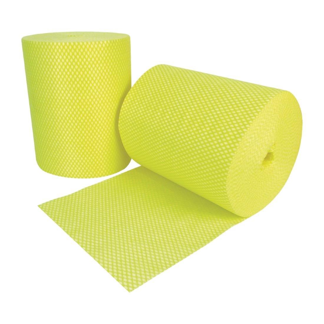 Rouleaux de chiffons de nettoyage antibactériens EcoTech Envirolite Super jaunes (lot de 2 x 500) - FRANCE CHR