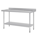 Table en acier inoxydable avec rebord Vogue 1500 x 700mm - FRANCE CHR