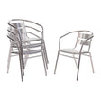 Fauteuils empilables en aluminium Bolero (Lot de 4) - FRANCE CHR