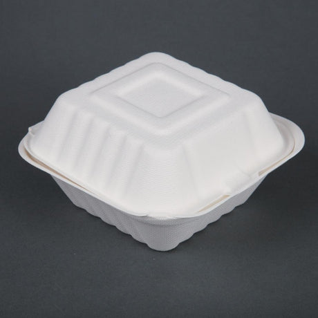 Boîtes à hamburger compostables Fiesta Compostable 14,9 cm (x500) - FRANCE CHR