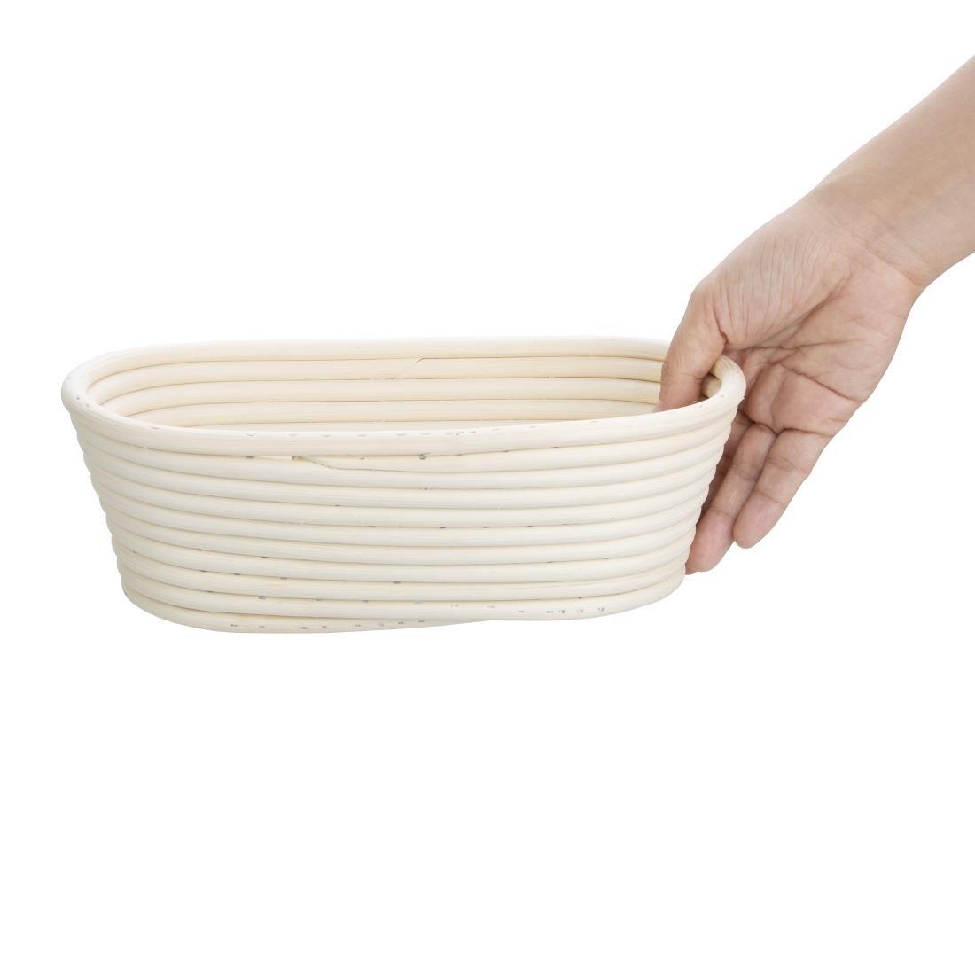 Panier de fermentation ovale en rotin Vogue 250x150x80mm - FRANCE CHR