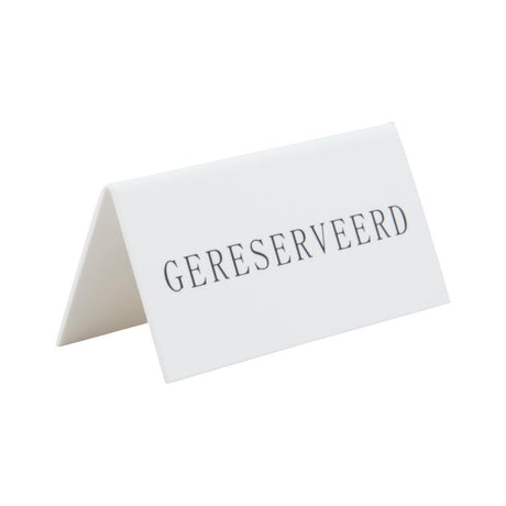 Chevalets table réservée Securit "Gereserveerd" (lot de 5) - FRANCE CHR