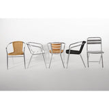 Fauteuils en frêne et aluminium Bolero 730mm (Lot de 4) - FRANCE CHR